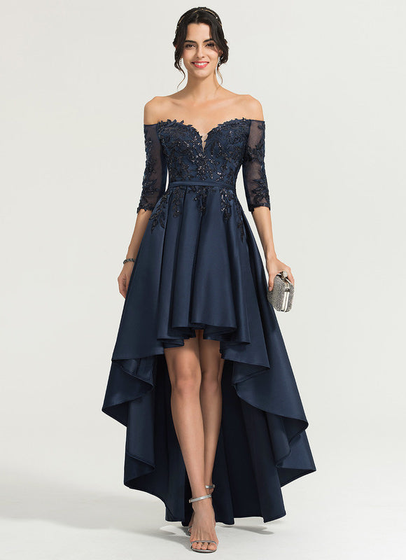 Robe De Soirée Bleu Roi Dentelle