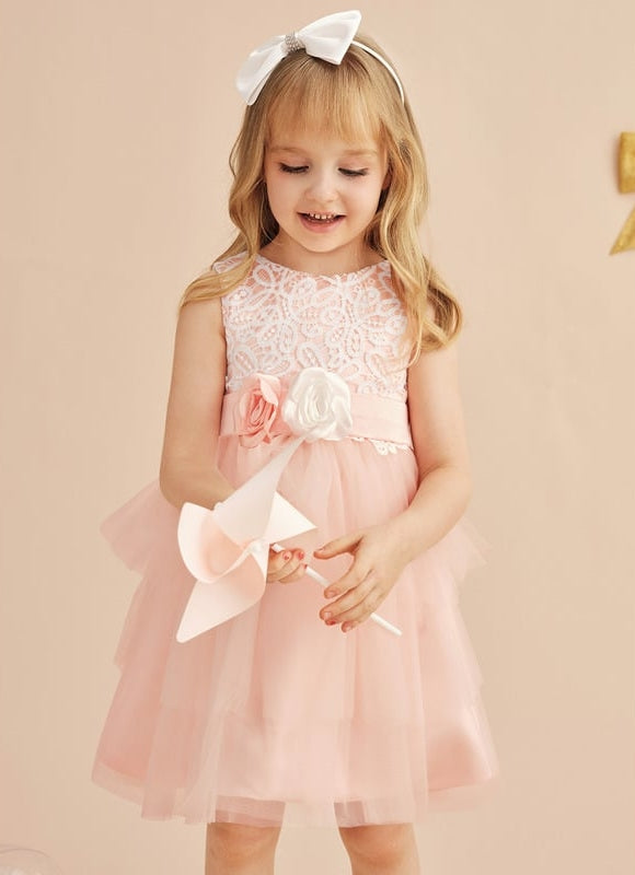 Robe Mariage Rose Dentelle - gallery 1