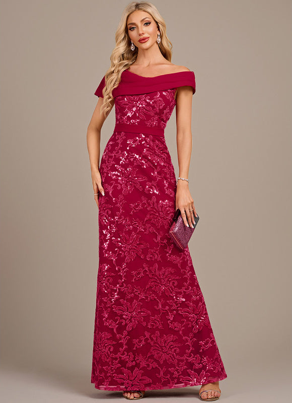 Robe Dentelle Soirée Bordeaux Élégante