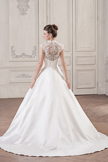 Robe Dentelle Satinée Traîne - gallery 3