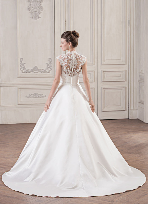 Robe Dentelle Satinée Traîne - gallery 3
