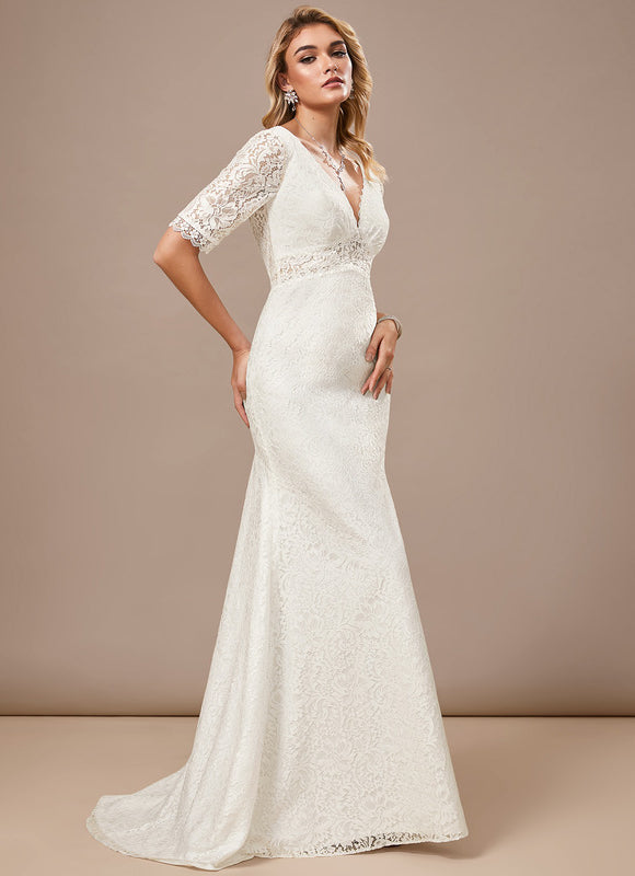 Robe Mariee Fourreau Dentelle - gallery 5