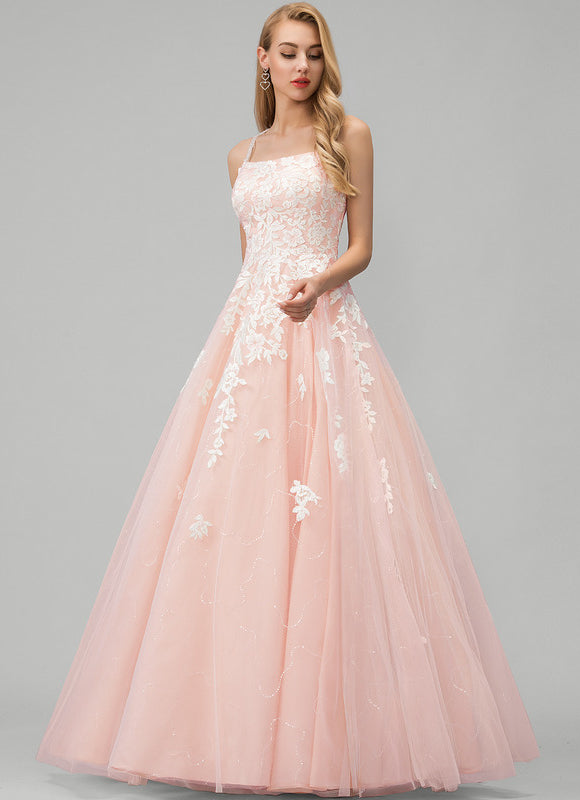 Robe Dentelle Bal Tulle Floral - gallery 1