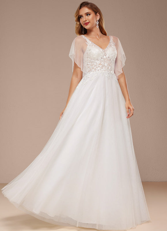 Robe Dentelle Nuptiale Tulle Volants - gallery 3