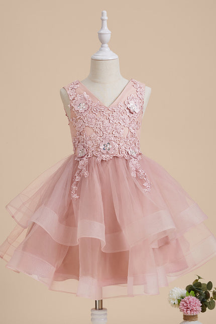 Robe Dentelle Floue Rose 3D
