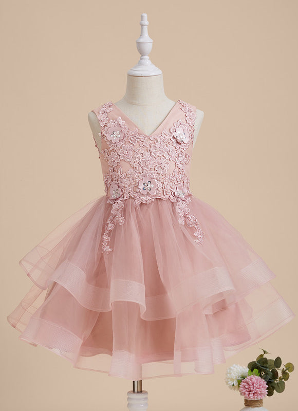 Robe Dentelle Floue Rose 3D