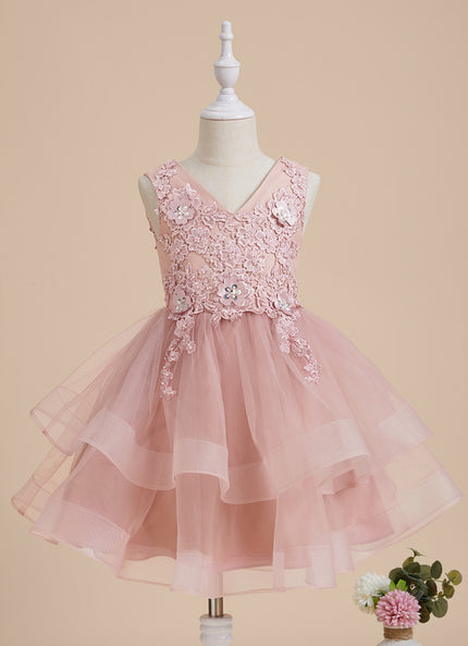 Robe Dentelle Floue Rose 3D