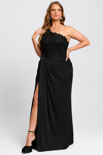 Robe Dentelle Asymétrique Soirée - gallery 8