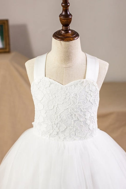 Robe Dentelle Tulle Satinée - gallery 2