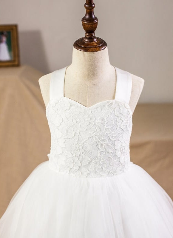 Robe Dentelle Tulle Satinée - gallery 2