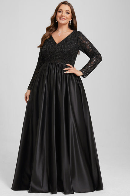 Robe Dentelle Noire Satinée - gallery 9