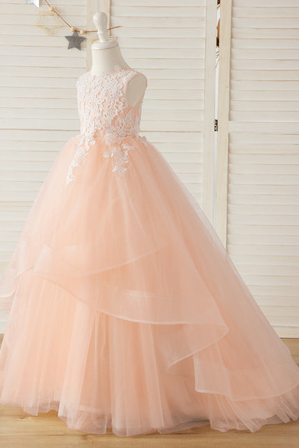Robe Demoiselle D'Honneur Dentelle Rose - gallery 3