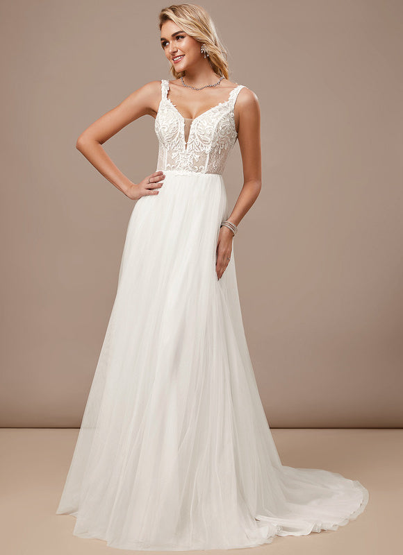 Robe De Mariee Fluide Et Dentelle - gallery 3