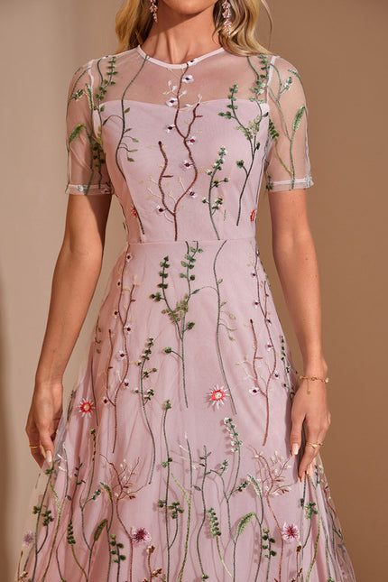 Robe Dentelle Illusion Fleurie - gallery 2