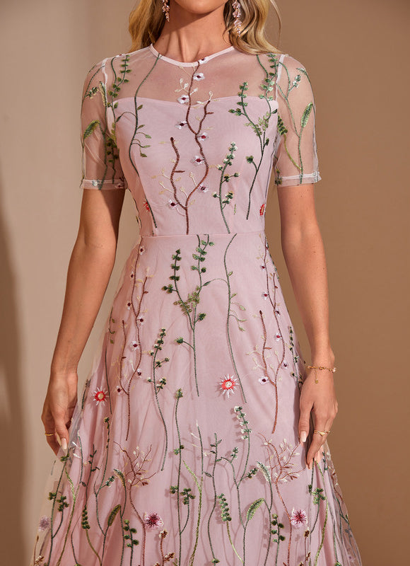 Robe Dentelle Illusion Fleurie - gallery 2