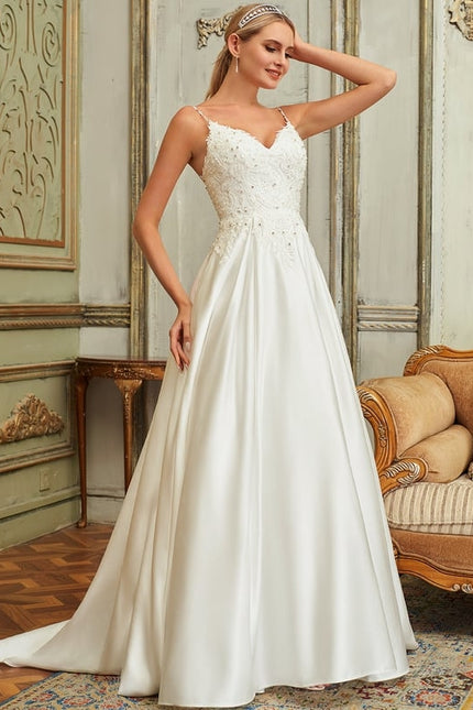 Robe Dentelle Satinée Éclatante - gallery 5