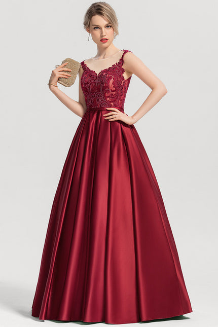 Robe Dentelle Bordeaux Élégante - gallery 1