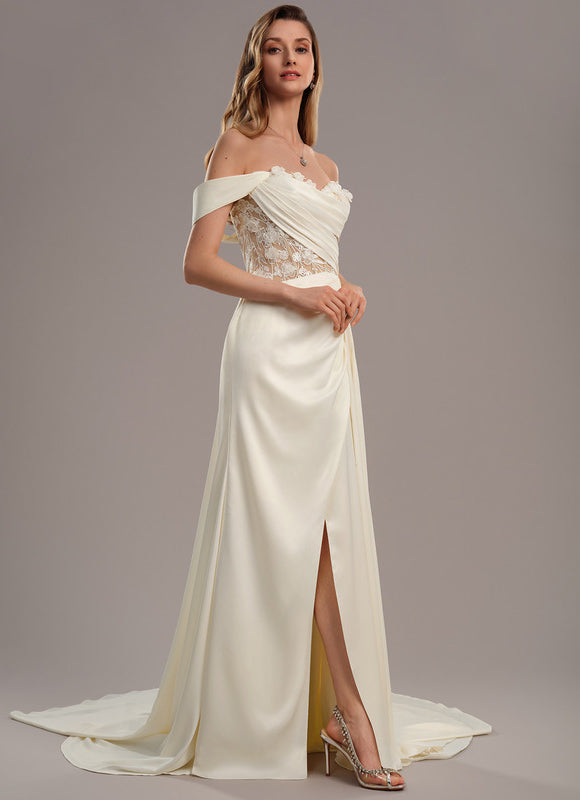 Robe Dentelle Élégance Satinée Florale - gallery 1