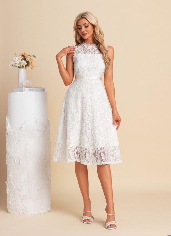Robe Blanche Dentelle Romantique
