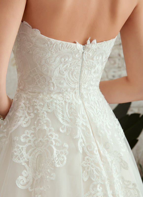 Robe Dentelle Vaporeuse Élégante - gallery 2