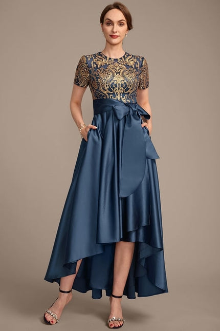 Robe Dentelle Élégante À Paillettes - gallery 2