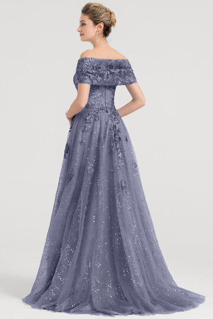 Robe Dentelle Lavande Étoilée - gallery 2