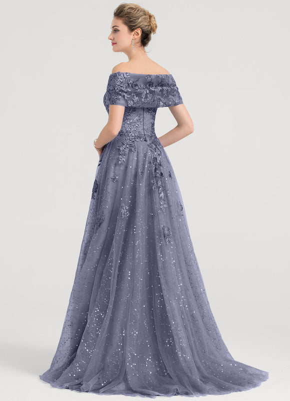 Robe Dentelle Lavande Étoilée - gallery 2