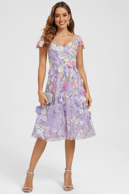 Robe Dentelle Florale Vaporeuse - gallery 5