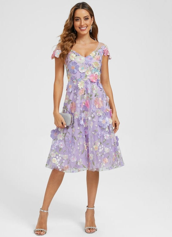 Robe Dentelle Florale Vaporeuse - gallery 5