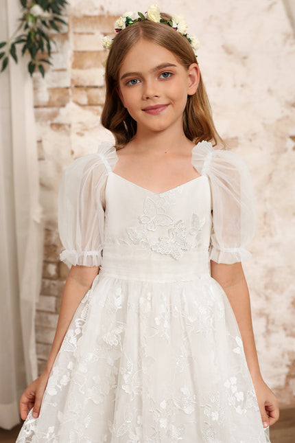 Robe Dentelle Nuptiale Enfantine Élégante - gallery 5