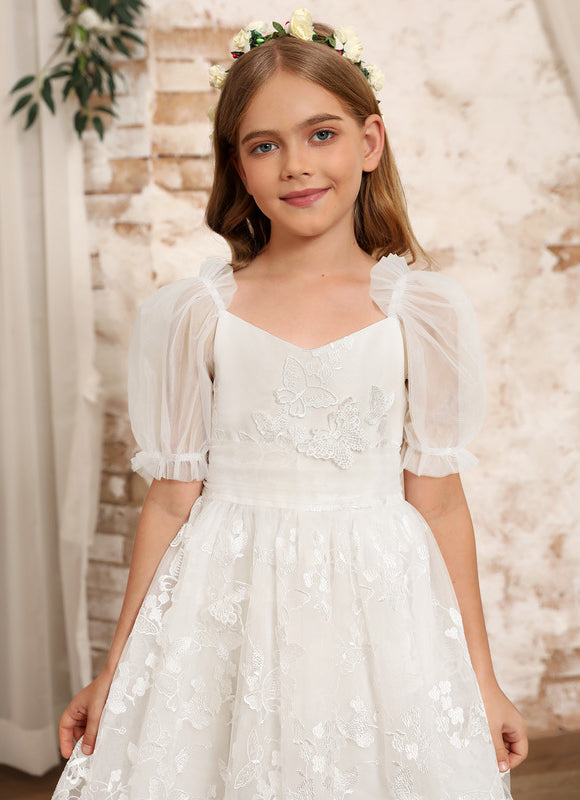 Robe Dentelle Nuptiale Enfantine Élégante - gallery 5