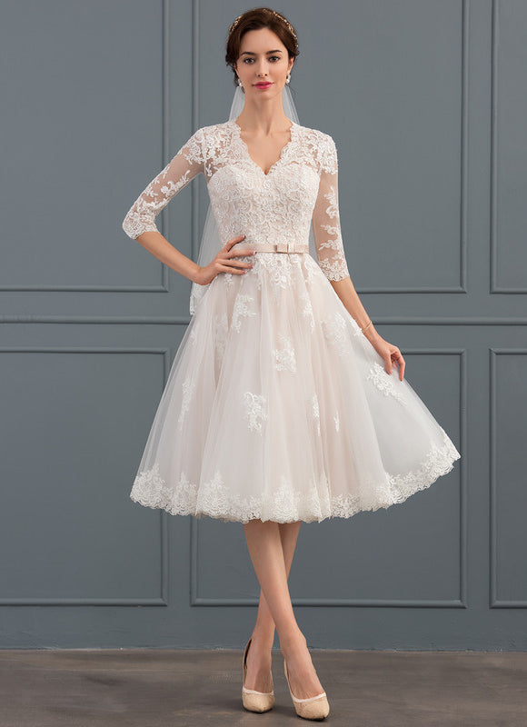 Robe Dentelle Tulle Écrue