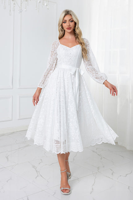 Robe Blanche Dentelle Mariage Civil - gallery 1