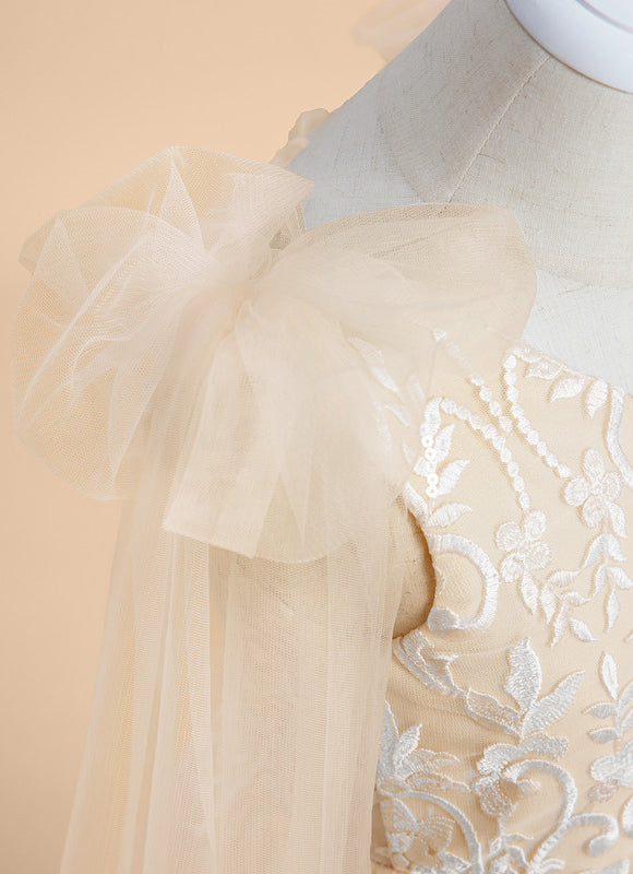 Robe Dentelle Champagne - gallery 7