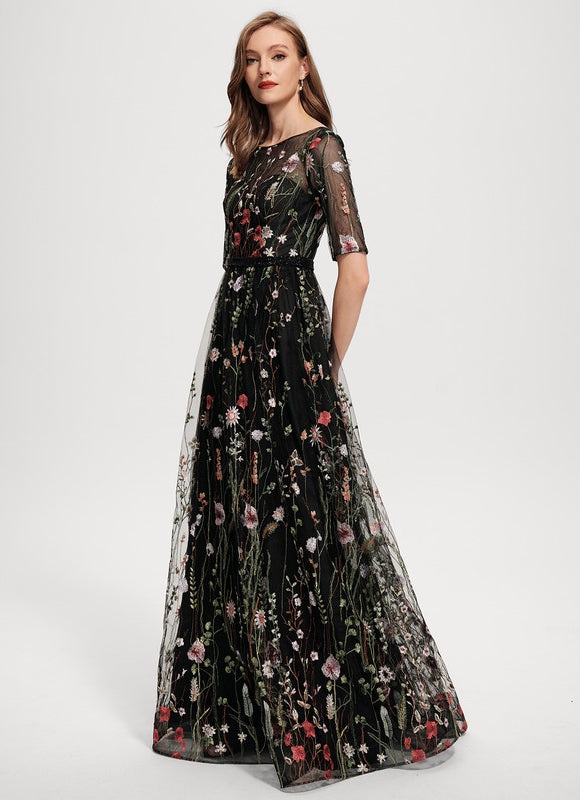 Robe Dentelle Florale Envoûtante - gallery 3