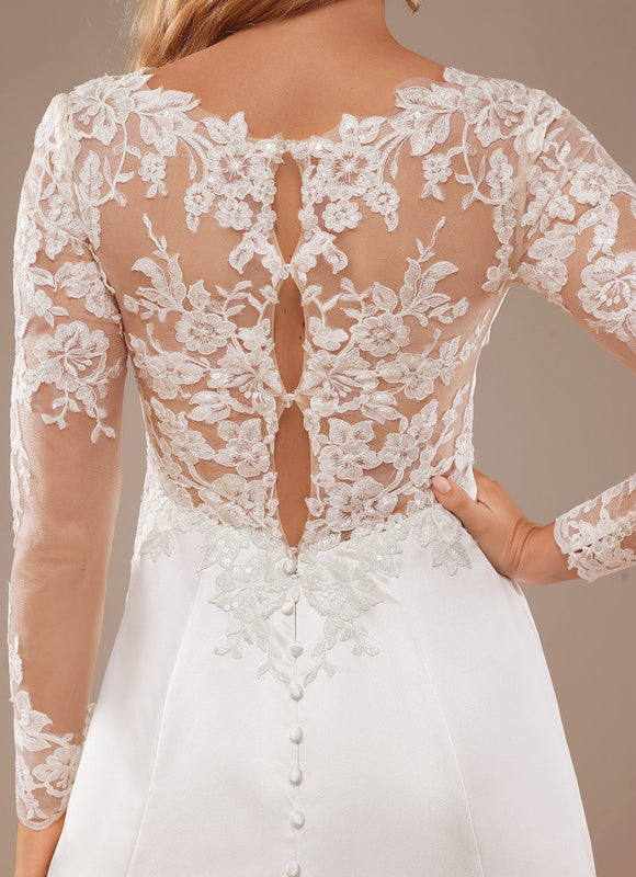 Robe Dentelle Satinée Raffinée - gallery 3