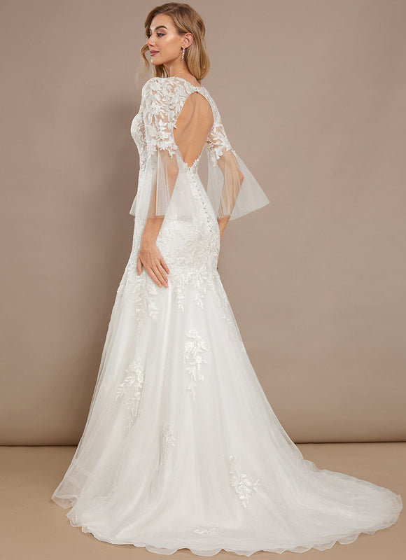 Robe De Mariee Voile Dentelle - gallery 5