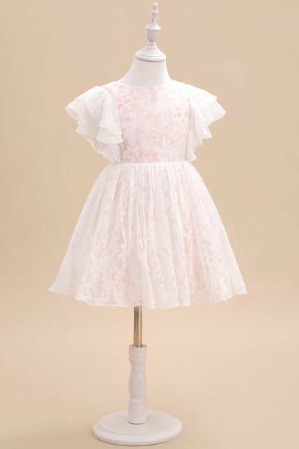 Robe Dentelle Fille Rose Dentelle - gallery 2