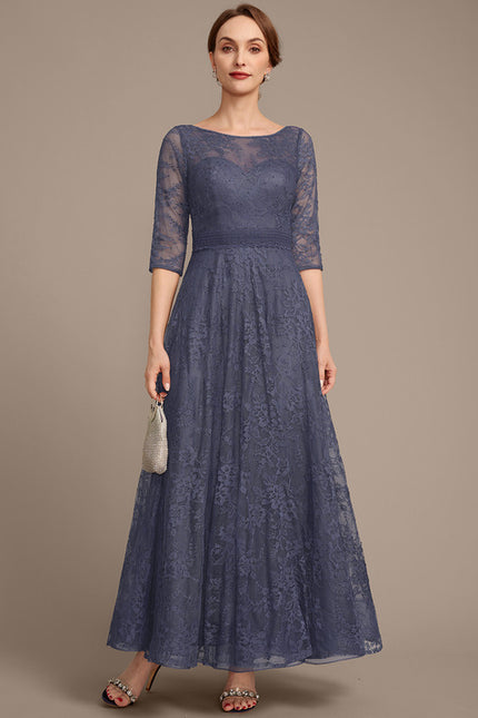 Robe Dentelle En Dentelle Bleu