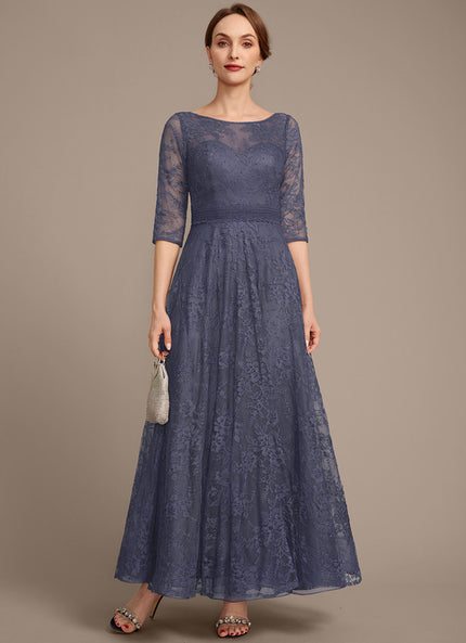 Robe Dentelle En Dentelle Bleu