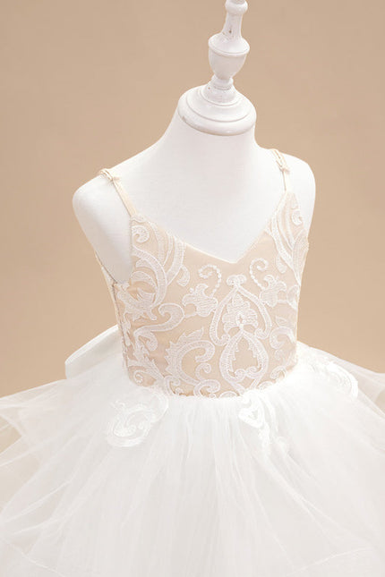 Robe Dentelle Tulle Volants - gallery 6