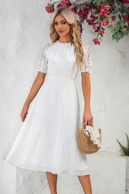 Robe Dentelle Midi Élégante - gallery 4