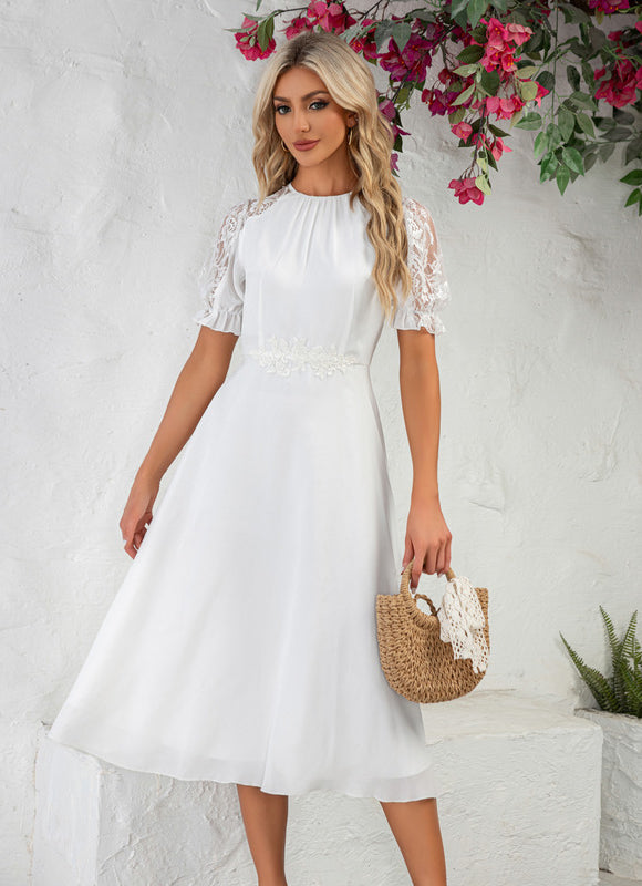 Robe Dentelle Midi Élégante - gallery 4