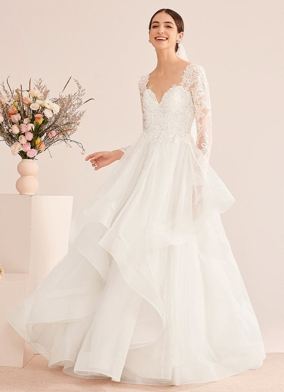 Robe Dentelle Nuptiale Aérienne - gallery 5