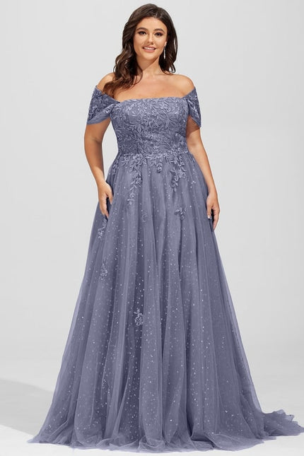 Robe Dentelle Lavande Étoilée - gallery 4