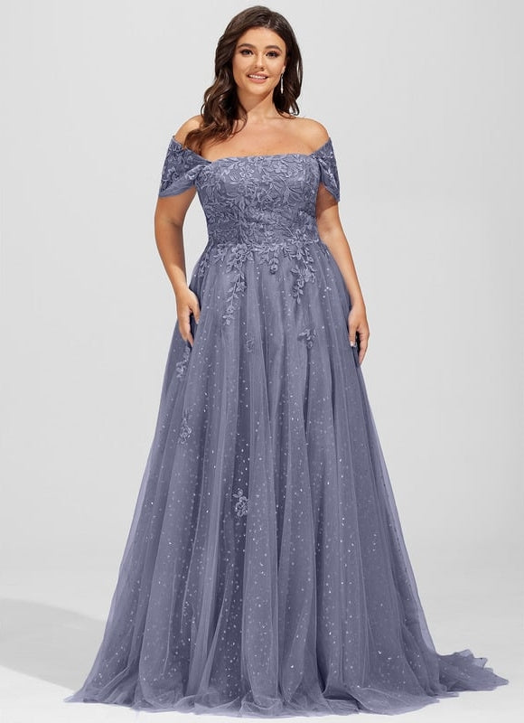 Robe Dentelle Lavande Étoilée - gallery 4