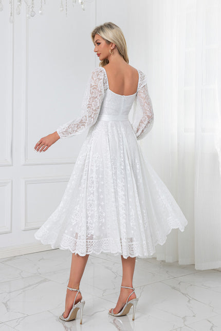Robe Blanche Dentelle Mariage Civil - gallery 2