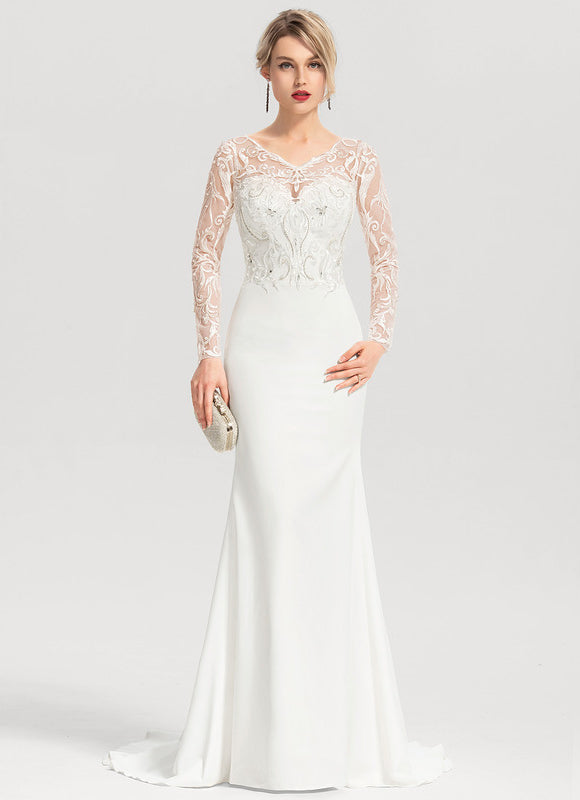Robe Dentelle Sirène Brodée - gallery 3