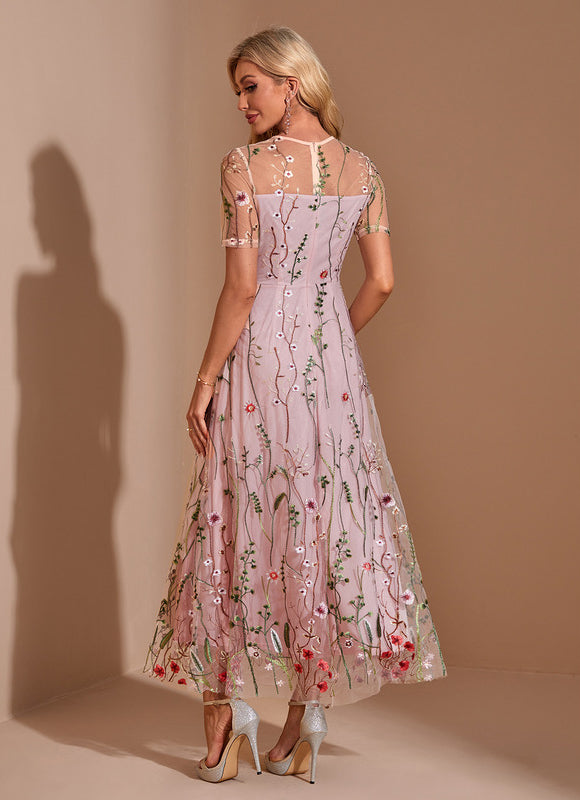 Robe Dentelle Illusion Fleurie - gallery 1