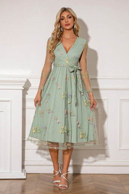 Robe Dentelle Vaporeuse Brodée - gallery 6